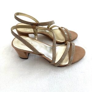 Naturalizer Women's Vanessa2 Strappy Heeled Sandals Creme Brulee Beige Size 8.5W